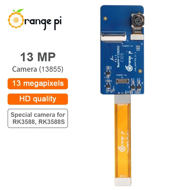 Orange Pi-Caméra 13MP 13855, Longueur Focale 3000mm,13 MégapFête els, Adaptée aux Cartes RK3358/3358