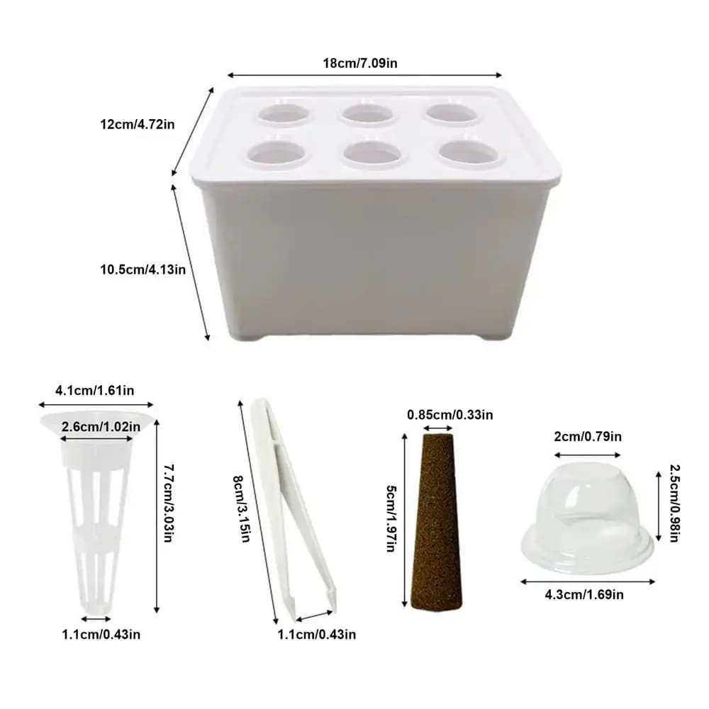 Kit de plantation hydroponique d'intérieur, boîte complète de semis pour cultiver laitue, les fleurs