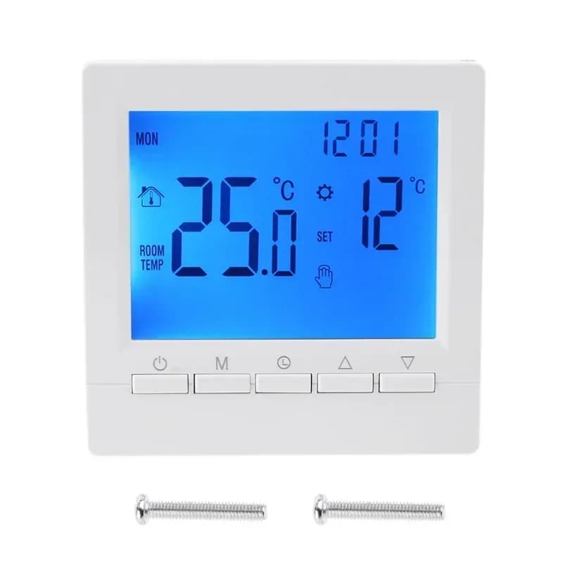 Thermostat de chaudière à gaz LCD 3A, Programmable hebdomadaire, pour chauffage de pièce, Thermostat