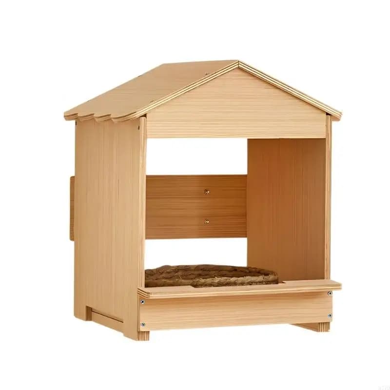 Boîte à volaille suspendue en bois pour poulets, avec coussin paille confortable perchoir, parfait p