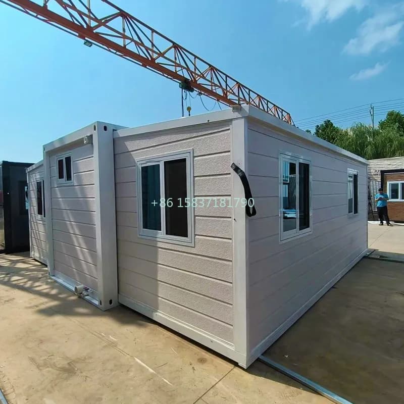 20ft 40ft conteneur maison préfabriquée prêt à l'emploi conteneur pliant maison Camping 2 chambres c