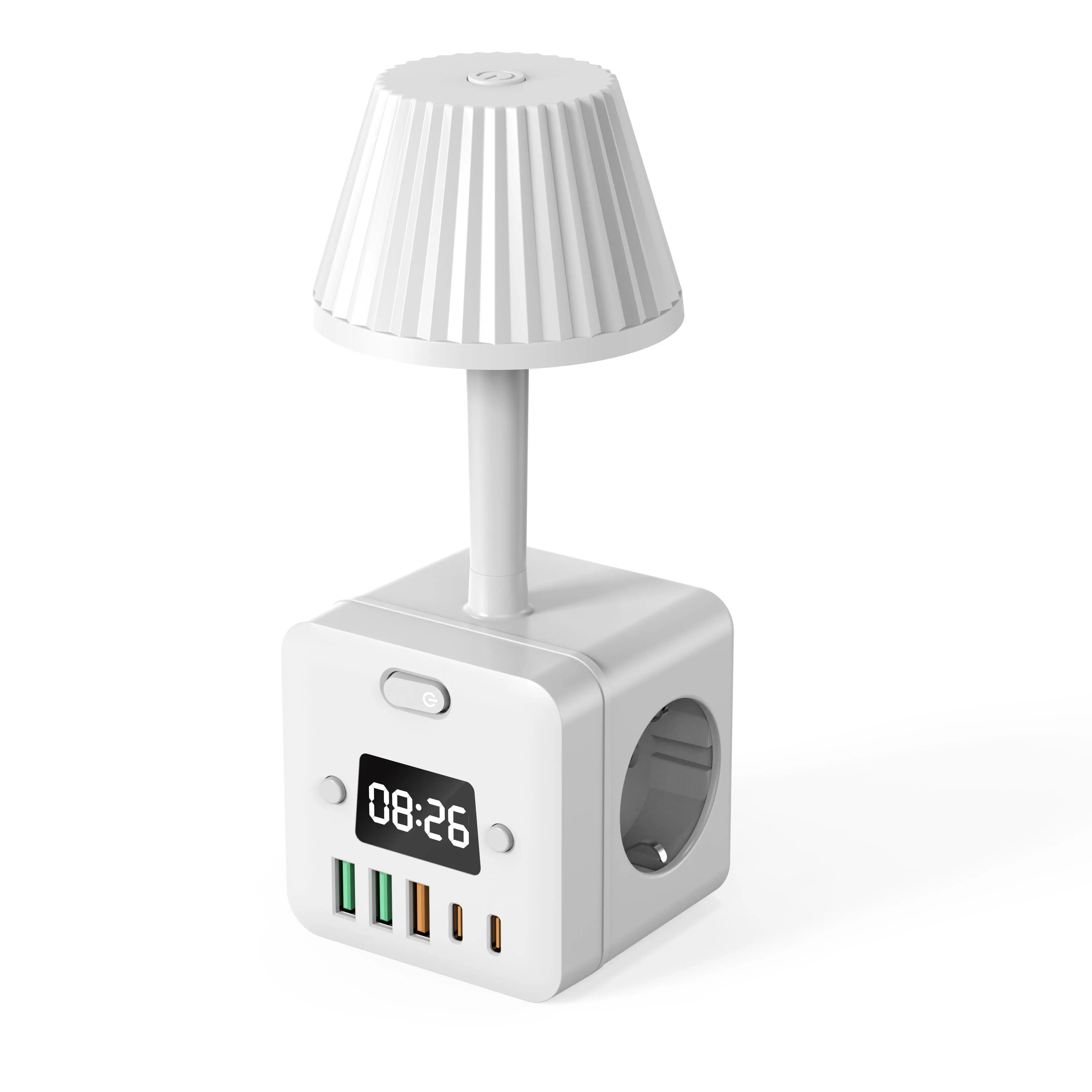 Multiprise d'horloge à 3 prises avec prise de veilleuse réglable, Protection contre les surtensions,