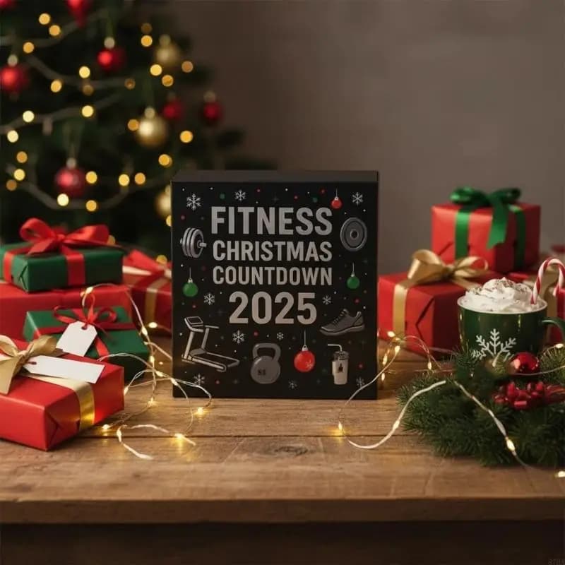 Calendrier l sur le thème salle sport en acrylique, décoration noël moderne pour le bureau maison