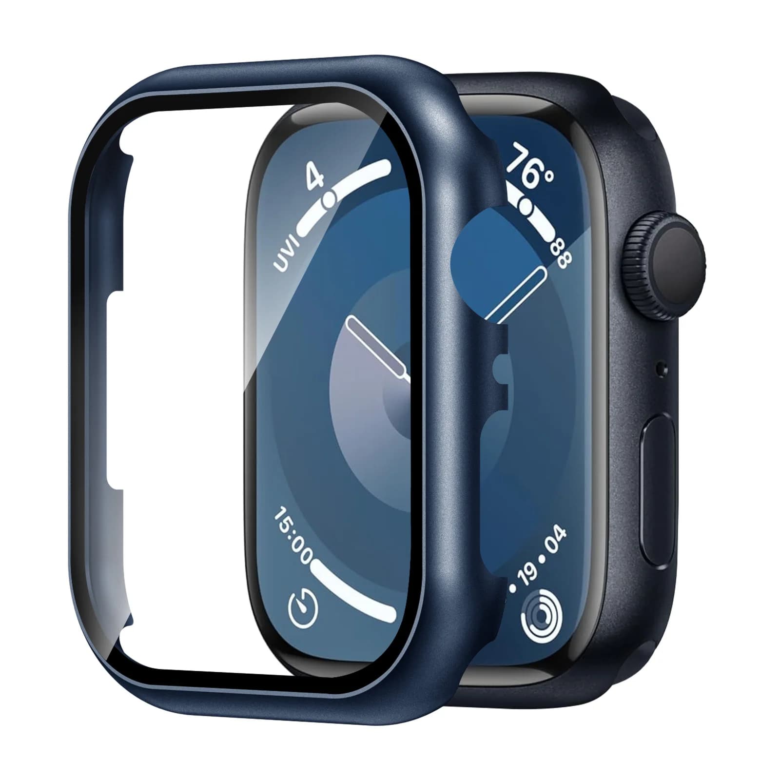 YAYUU – coque de protection en verre pour Apple Watch, 45mm 44mm, protection d'écran, série iwatch 9