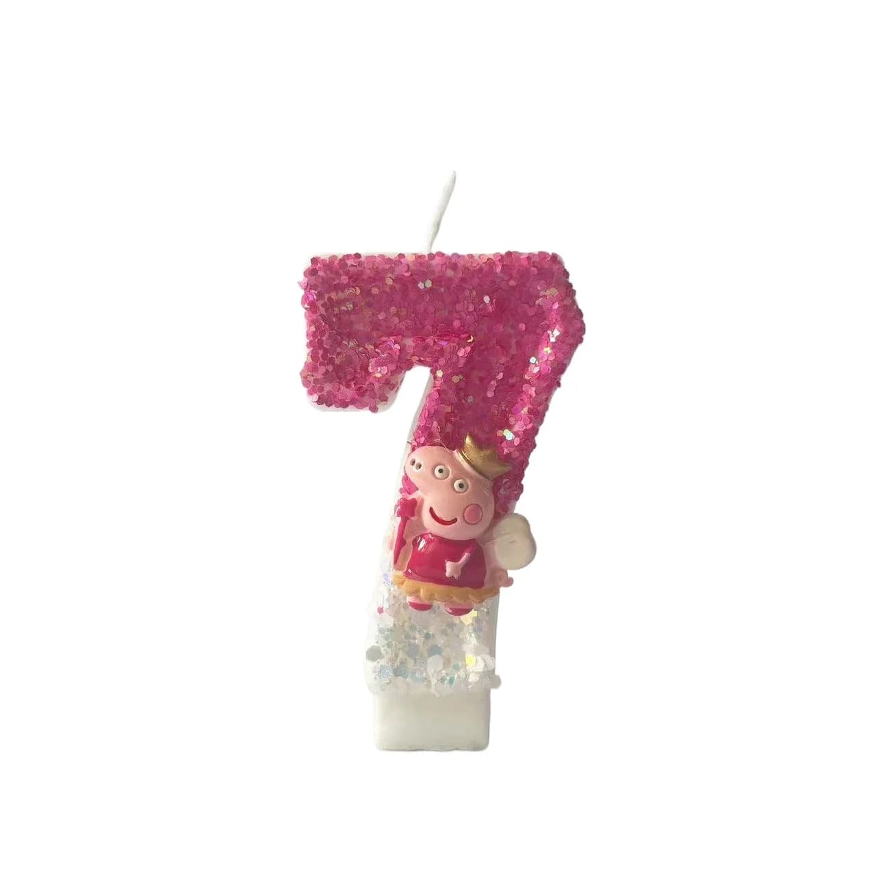 Nouveau gâteau numérique Peppa Pig, bougies, gâteau d'anniversaire, décoration mignonne, ornements d