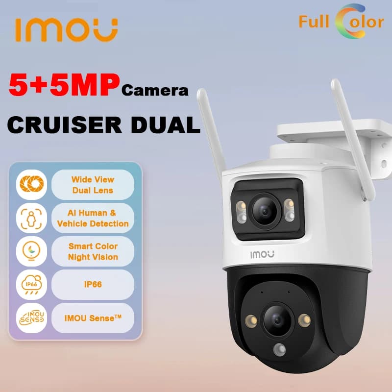 IMOU Cruiser double 10MP IP66 résolution à deux objectifs connexion Wi-Fi couleur intelligente Visio