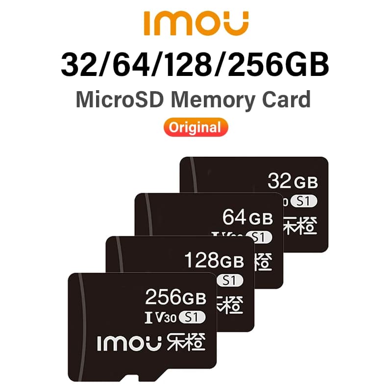 Imou Original 32GB 64GB 128GB 256GB carte mémoire microSD pour Imou Dahua Hikvision caméra Dash Cam