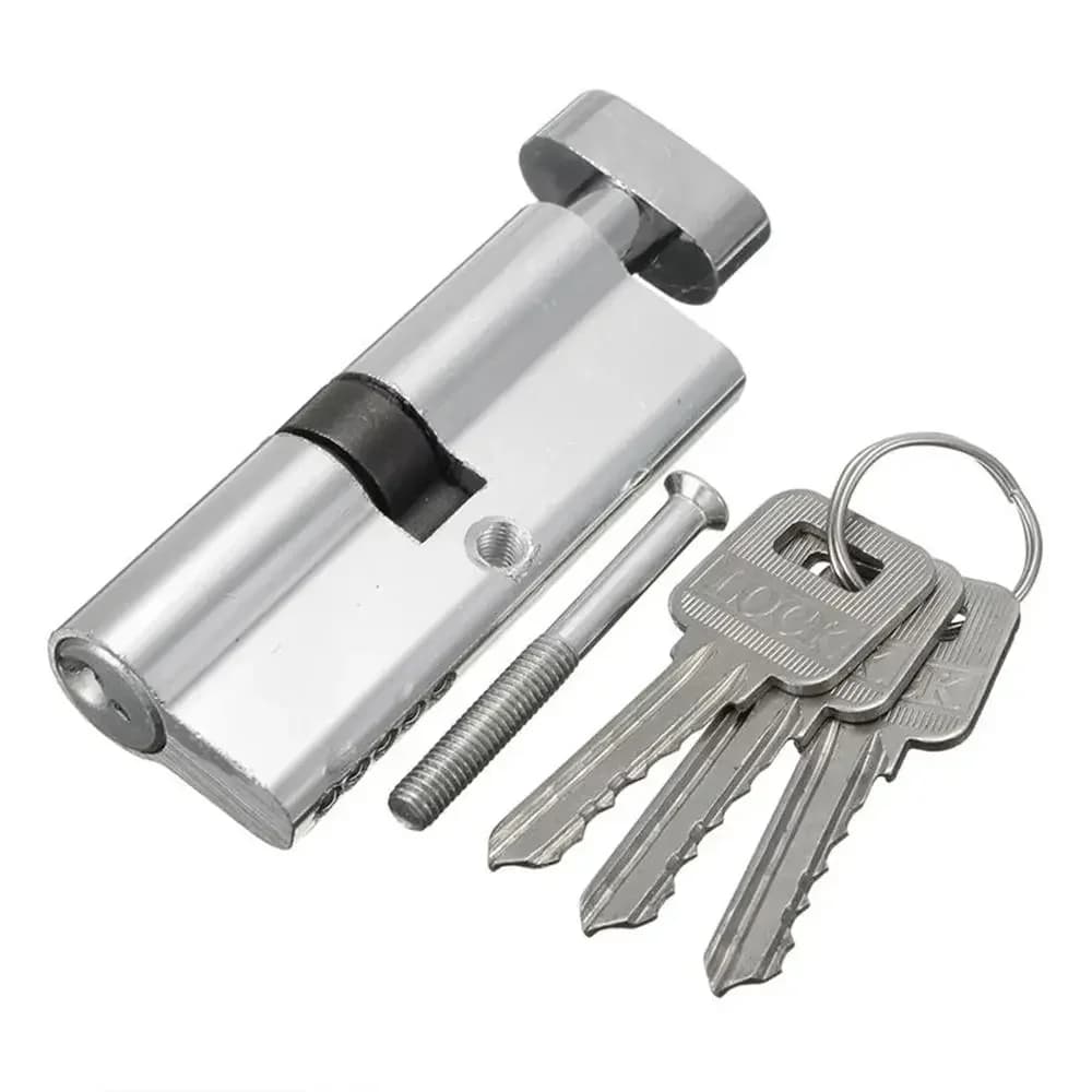 Nouveau X70 SilverTone cylindre matériel intérieur en aluminium sécurité à domicile serrure de porte