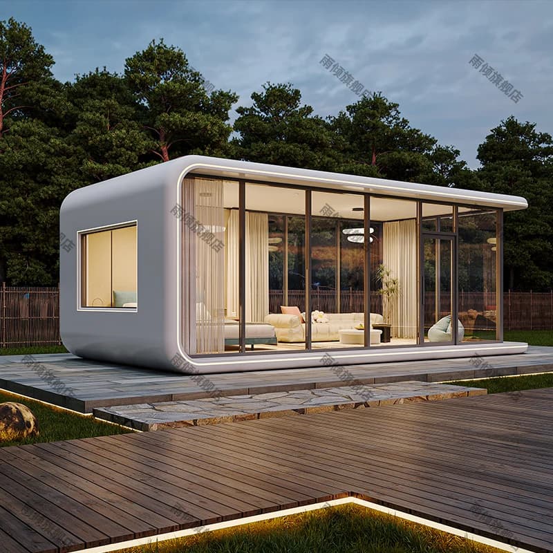 Capsule spatiale maison mobile station de bureau résident Apple entrepôt chez l'habitant Sun room ma