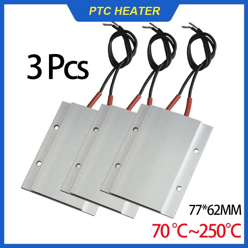 Plaque chauffante thermostatique PTC 12V ~ 220V, 3 pièces, élément chauffant, plaque en céramique, S
