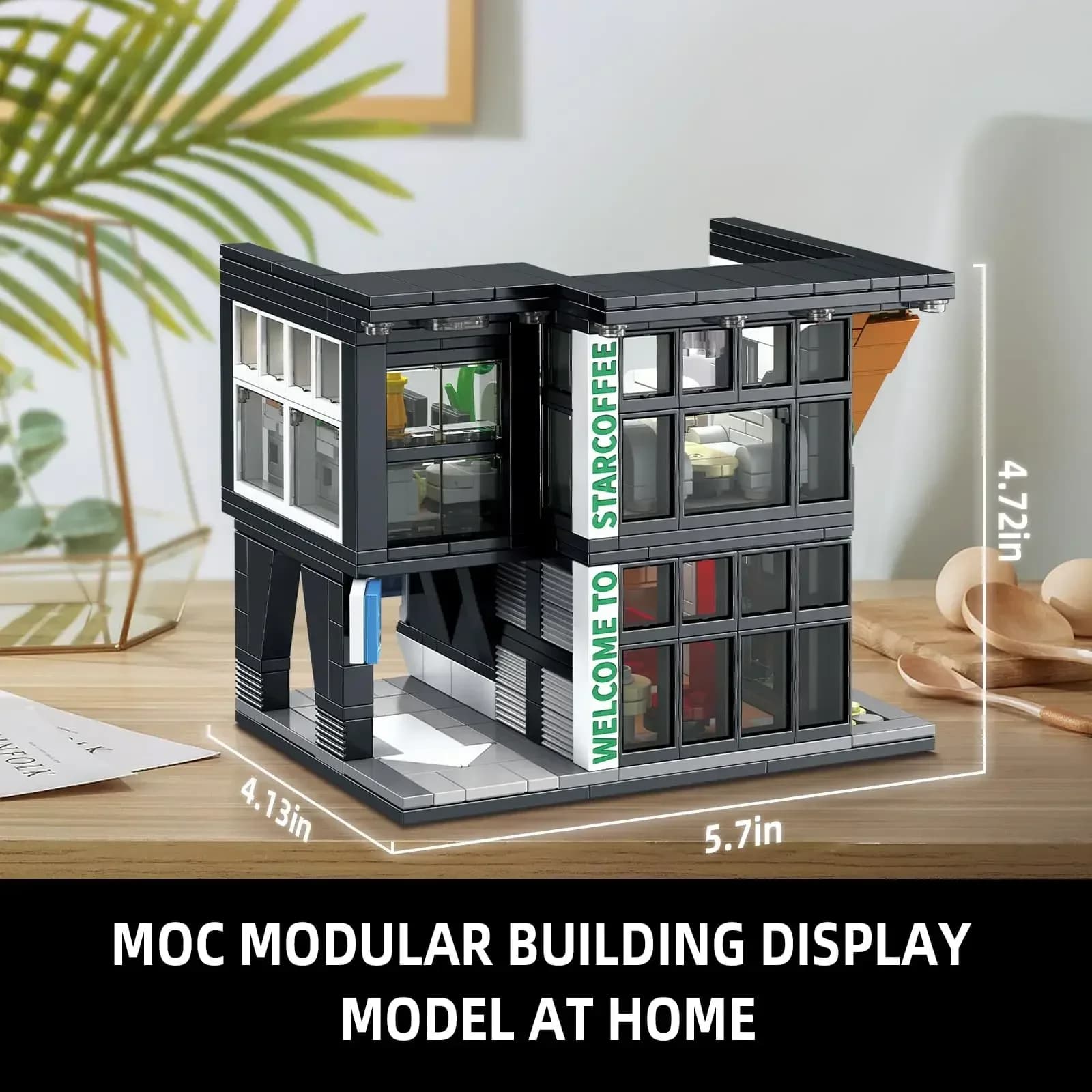 Ensemble de construction de café, blocs de construction City Street View, jouet, cadeau pour un envi
