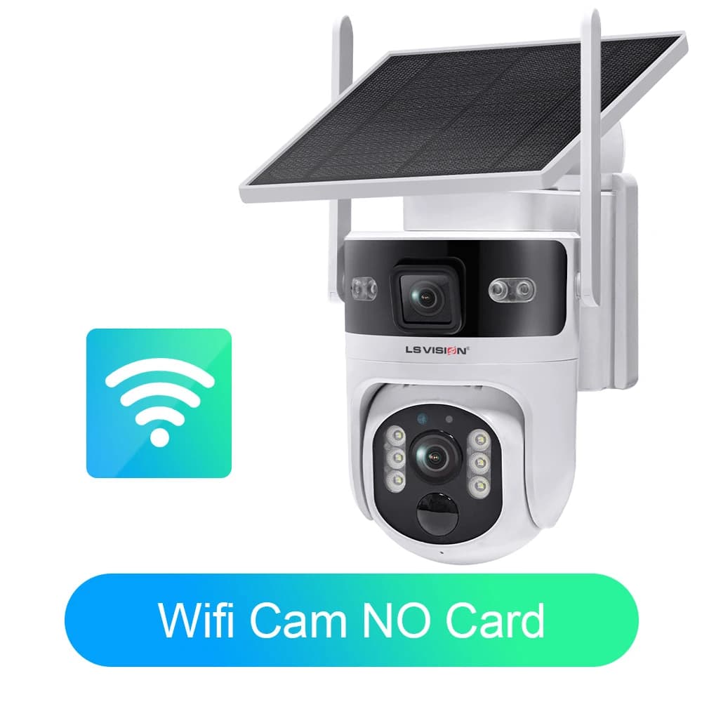 LS VISION caméra de Surveillance extérieure caméras de sécurité Wifi 4G 24/7 enregistrement AOV + PI