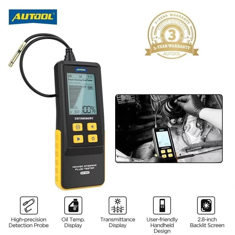 AUTOOL AS507 Testeur d'huile de direction automobile, outil de diagnostic pour le remplacement de l'