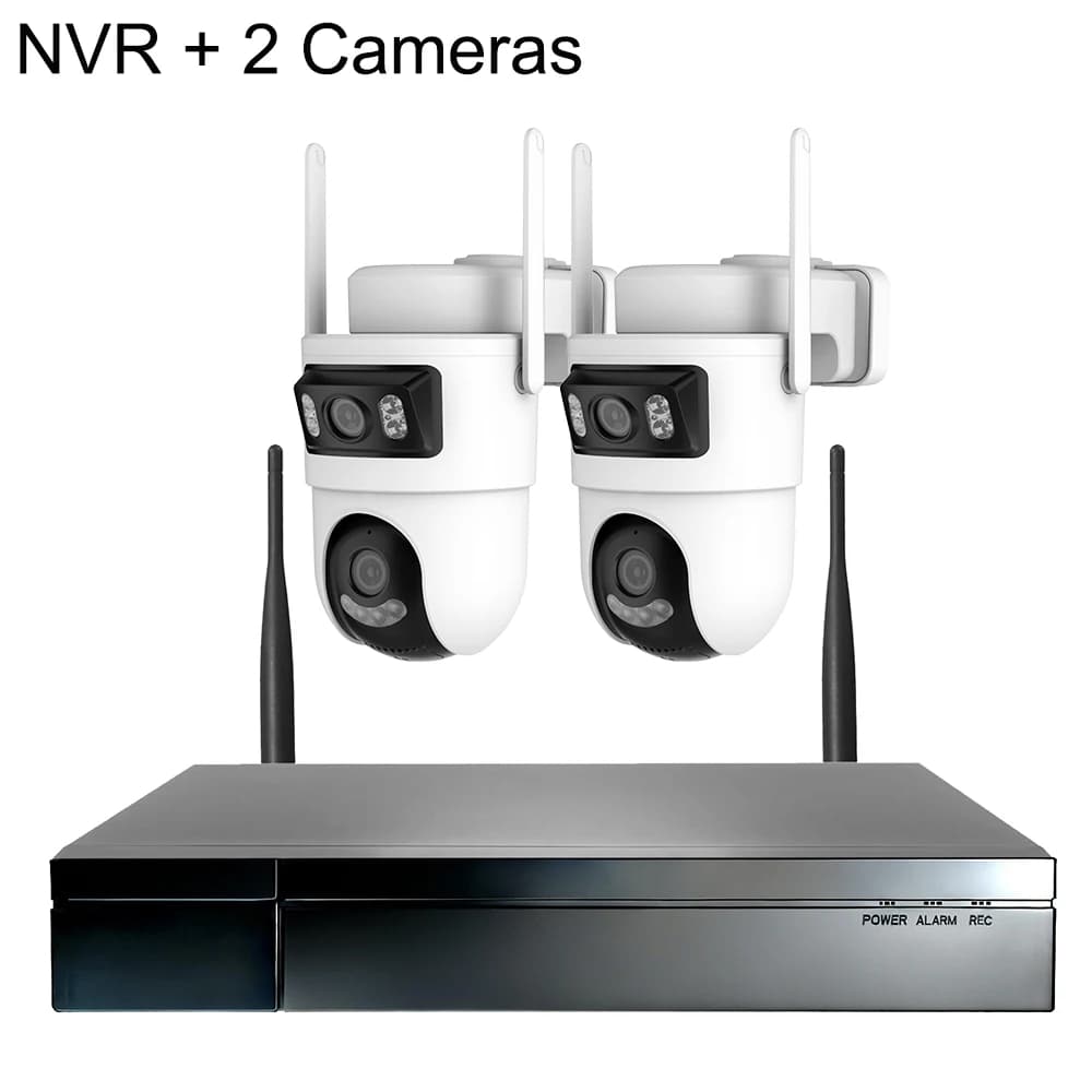 Système de vidéosurveillance sans fil SmartCnet Tuya Smart Life 10CH NVR 4MP avec caméra IP à double