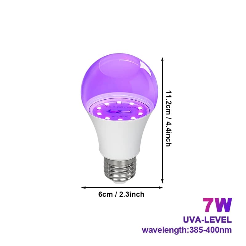 Ampoule noire 7W 12W LED UV lumière noire E27 ampoule LED AC85-265V fête maison fantôme atmosphère f