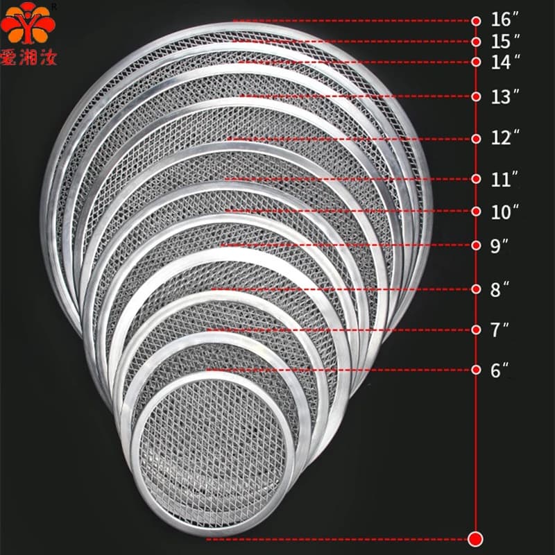 Poêle à Pizza en aluminium, réseau circulaire, accessoires de cuisson, casseroles à Pizza