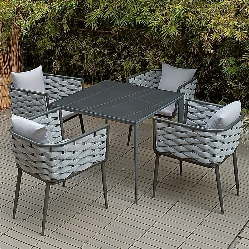 Offre spéciale commerciale hôtel Restaurant Table à manger et chaise extérieure Patio moderne salle