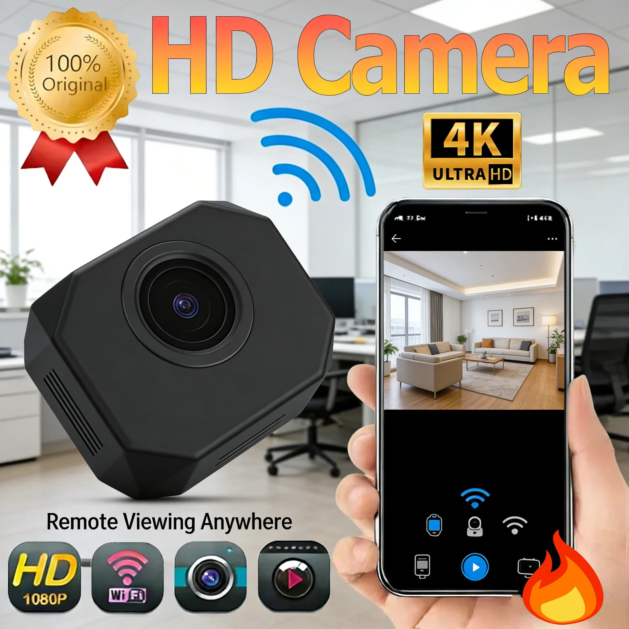 Nouvelle Caméra WiFi Mini HD 1080P avec Point d'Accès AP, Surveillance à Distance, Caméscope Portabl