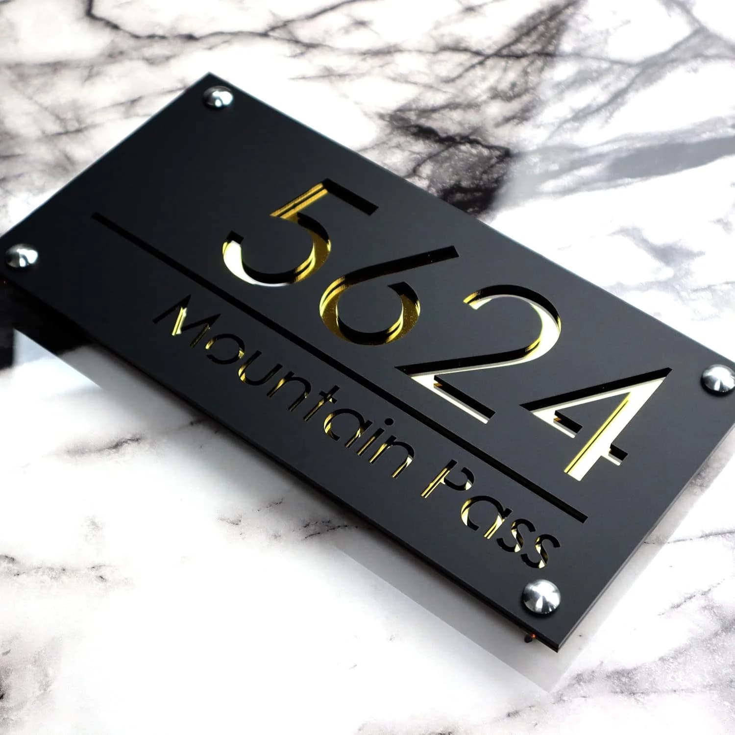 Grand numéros de maison externes, panneau personnalisé moderne, plaque de maison résidentielle, déco