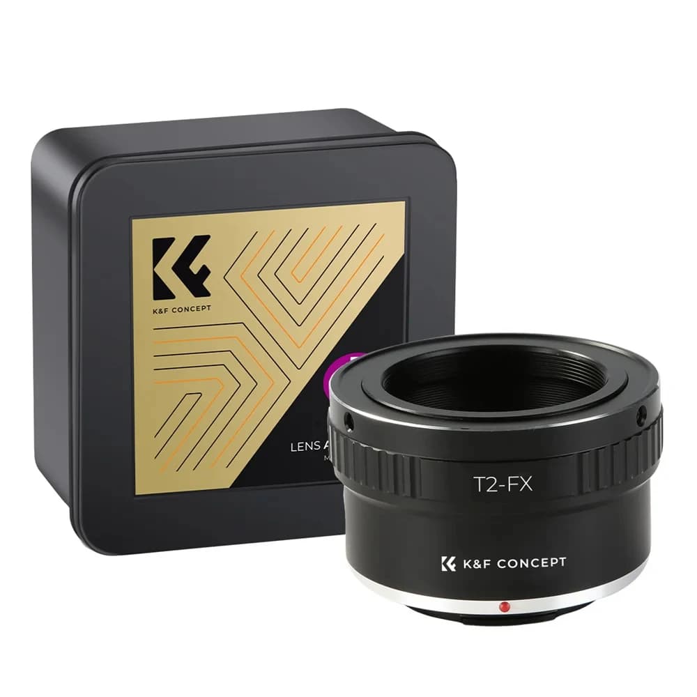 Adaptateur de monture d'objectif K&F CONCEPT T2-FX pour objectifs à monture T2 vers appareil photo à
