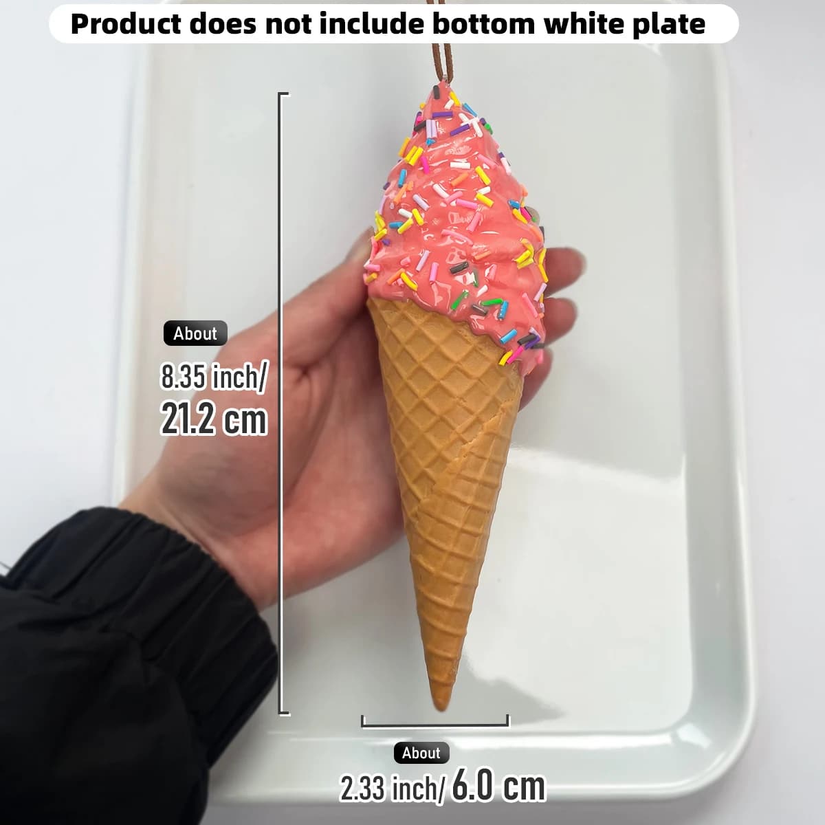 Simulation de crème glacée, modèle de crème glacée au chocolat, faux cône de nourriture, armoire, Po