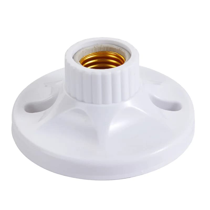 Base d'ampoule LED montée en surface avec vis, doublure en bakélite, support de lampe de poche, conv