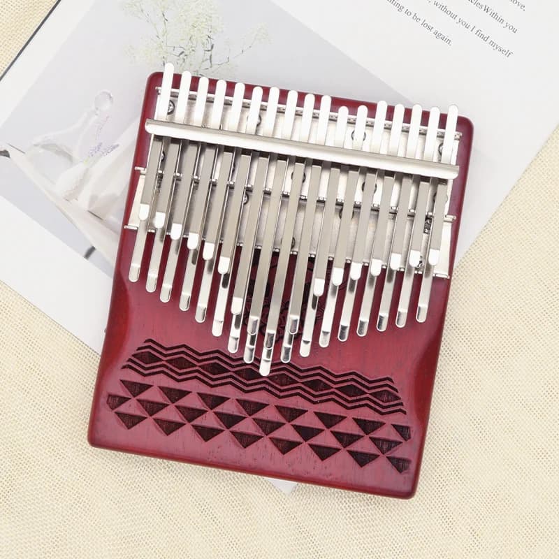 Piano à pouce Kalimba à 34 touches, touches chromatiques de style vintage avec étui de rangement, pa
