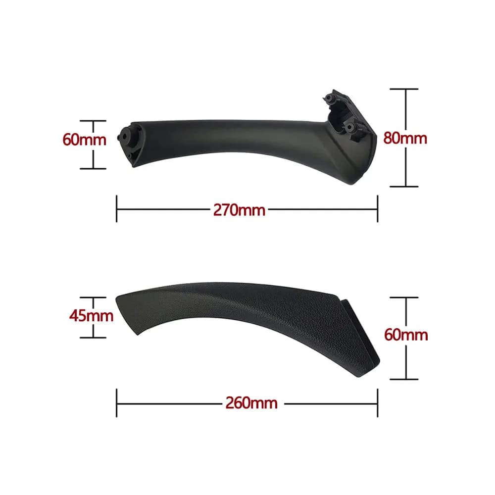 Ensemble complet de 6 pièces de poignée de porte intérieure de passager LHD RHD, garniture de couver