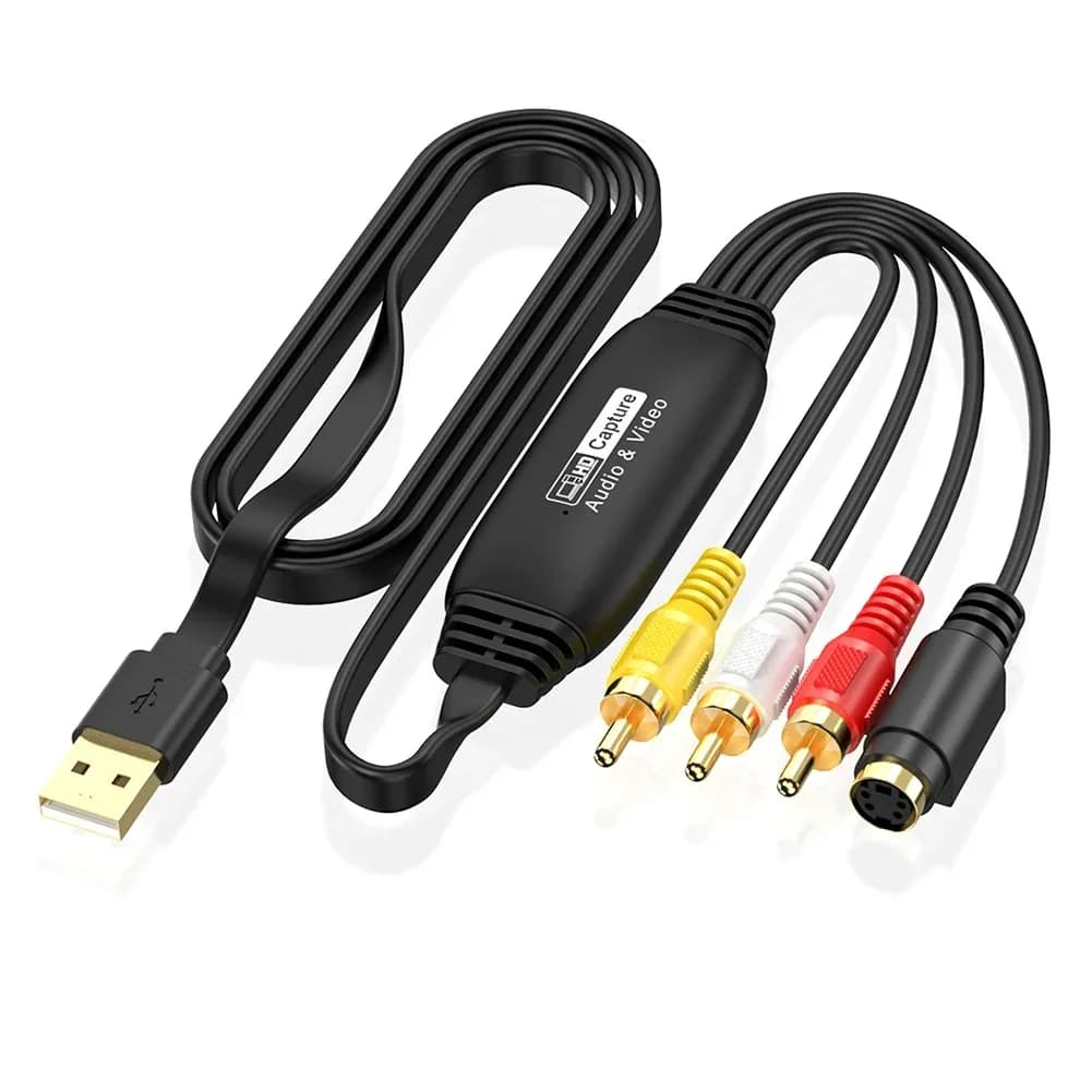 Convertisseur VHS vers numérique, carte de Capture vidéo USB, convertisseur analogique VHS VCR RCA A