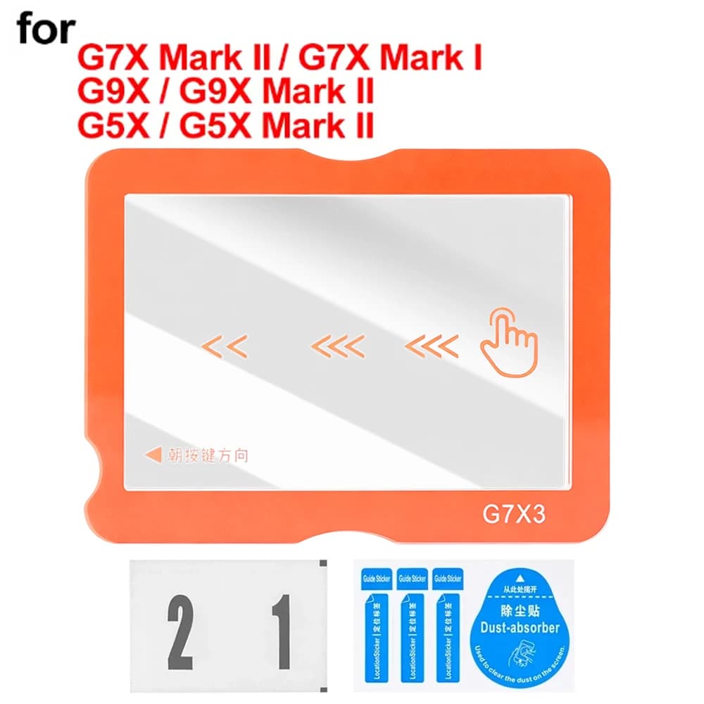 Verre trempé 9H pour Canon PowerShot G7X Mark III 3/ G7XII G7X2/G9X II/G7X II/G5X II, Film de protec
