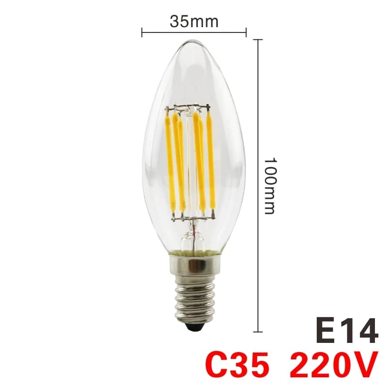 Ampoule LED 220V C35 A60 ST64 G80 G95 G125 lampe à LED E14 E27 lumière à Filament LED 2W 4W 6W 8W bo