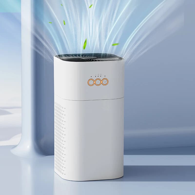 Purificateur d'air pour la maison, élimine les odeurs de fumée, générateur d'ions négatifs, filtre H