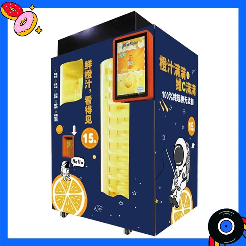 Distributeur automatique de jus d'orange frais personnalisable, jus d'orange frais 100% naturel