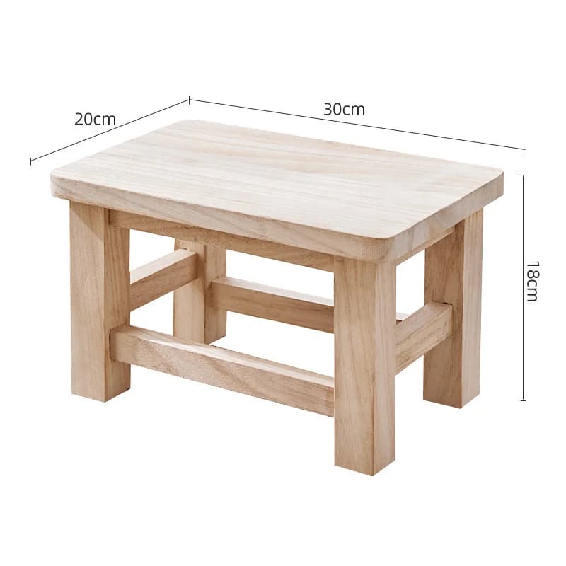 Tabouret en bois massif pour adulte, tabouret à marches en bois pour la maison, la cuisine, la salle