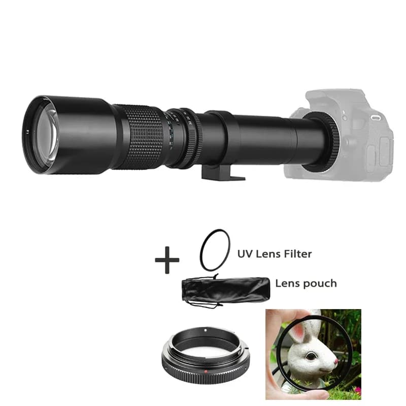 Lightdow-Téléobjectif manuel 500mm F8.0, pour appareil photo Nikon SLR D5600 D5500 D5300 D5200 D5100