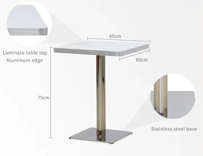 Ensemble de tables et chaises durables de haute qualité, style vintage américain, nouveau design ind