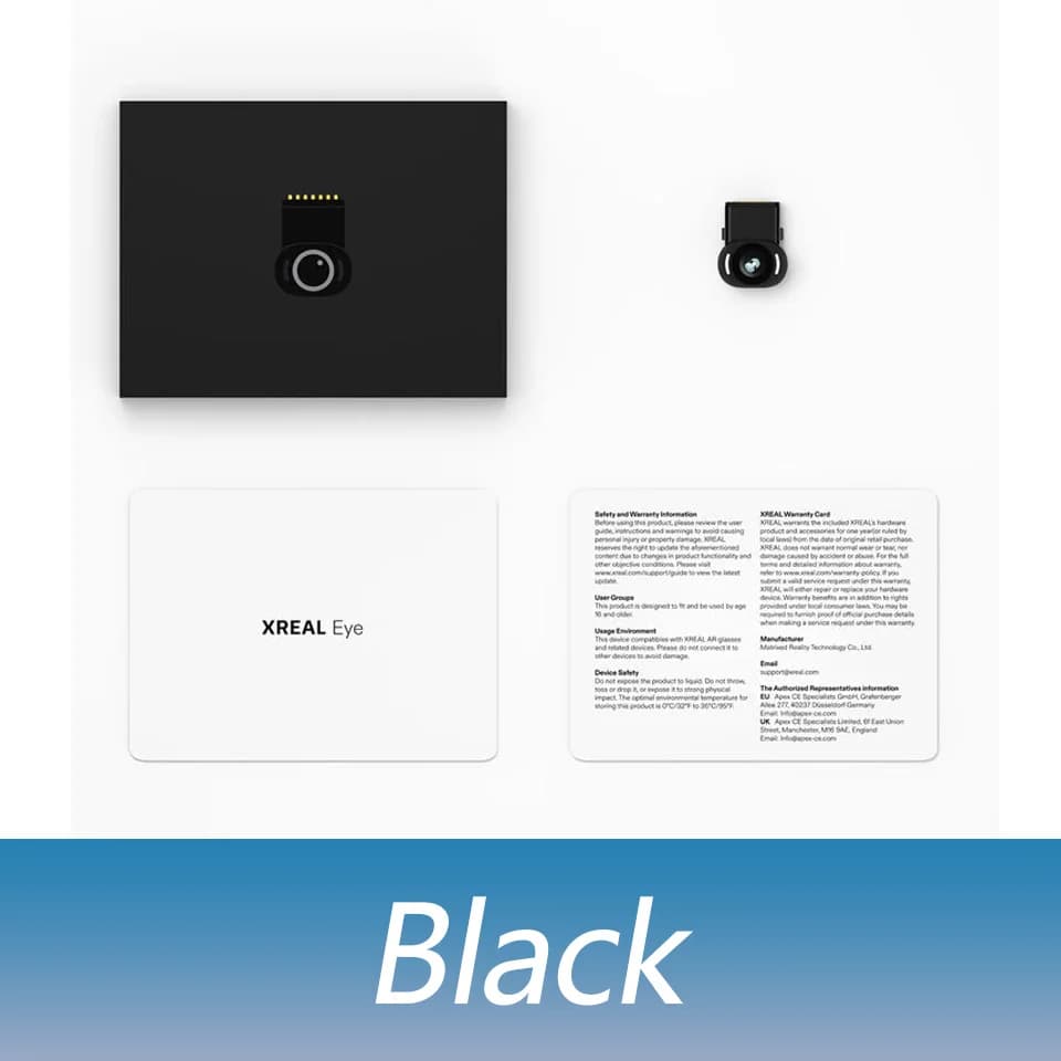 Caméra XREAL Eye Tiny 12MP pour lunettes AR XREAL One & One Pro avec images et vidéos du monde réel