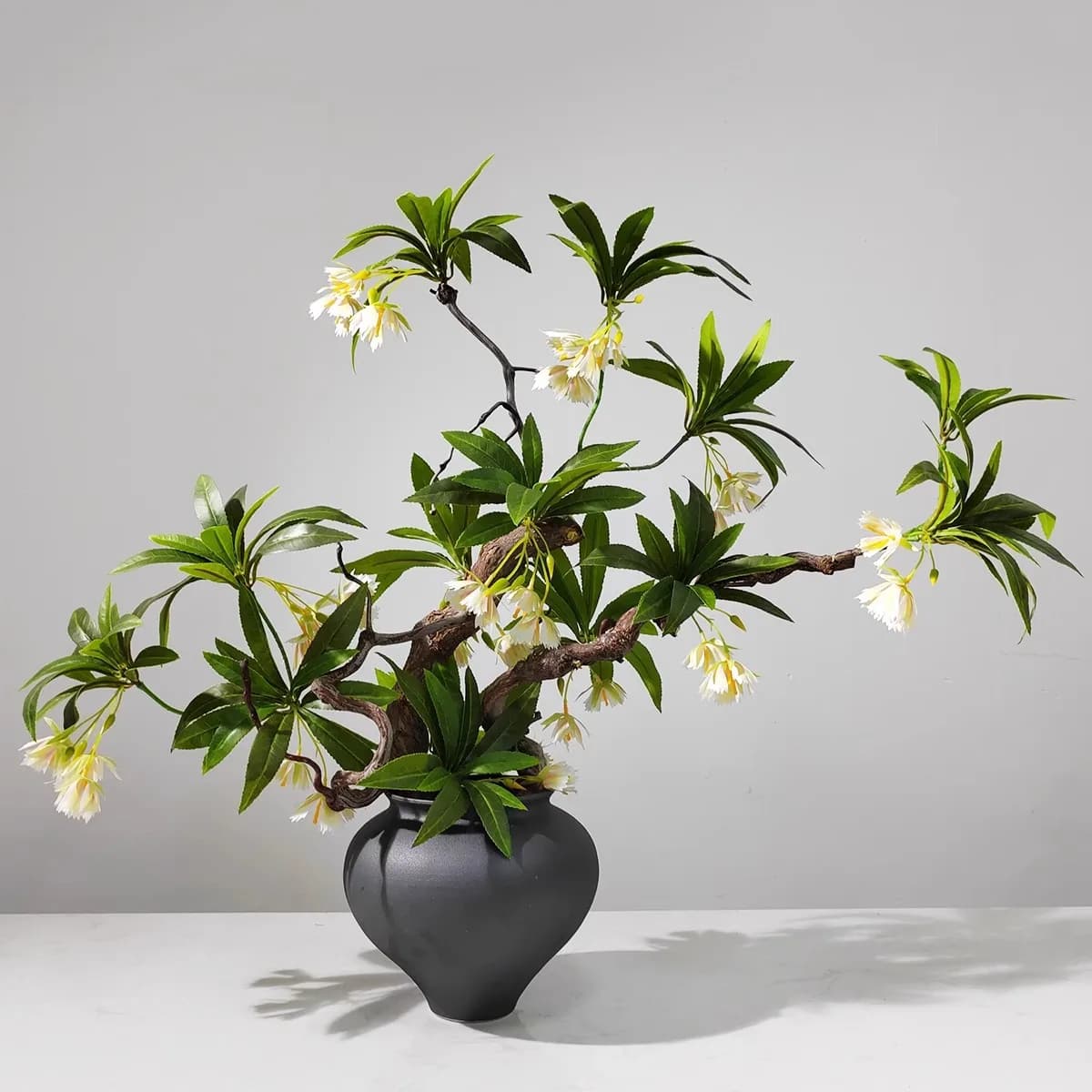 Plantes artificielles avec vase, fleurs artificielles pour la maison et le bureau, arbre artificiel,