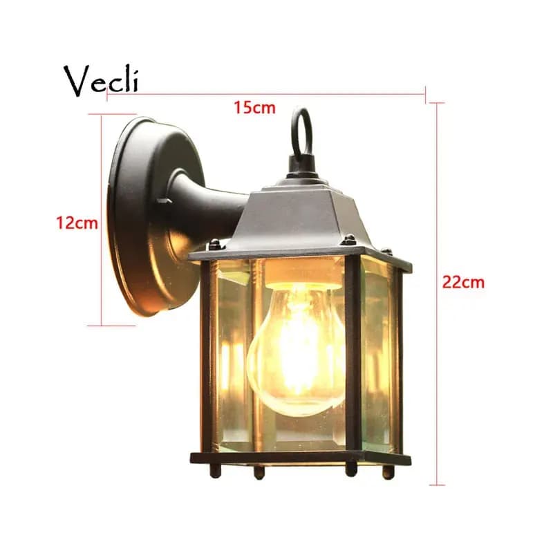 Veilleuse LED extérieure étanche, porche électrique, balcon, maison décorative, allée, applique mura