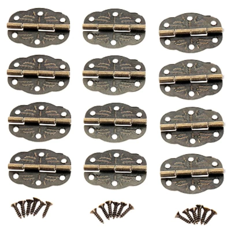 Charnières décoratives pour meubles anciens, cadeau en bois, boîte à bijoux, décor, raccords de meub