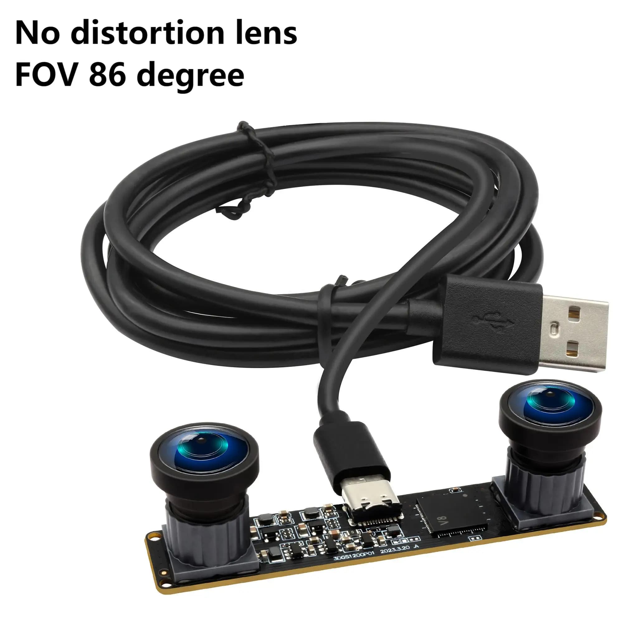 Module de caméra stéréo 3D 1200P, obturateur Global rvb OG02B10 120FPS 60FPS, Mini caméra USB avec d