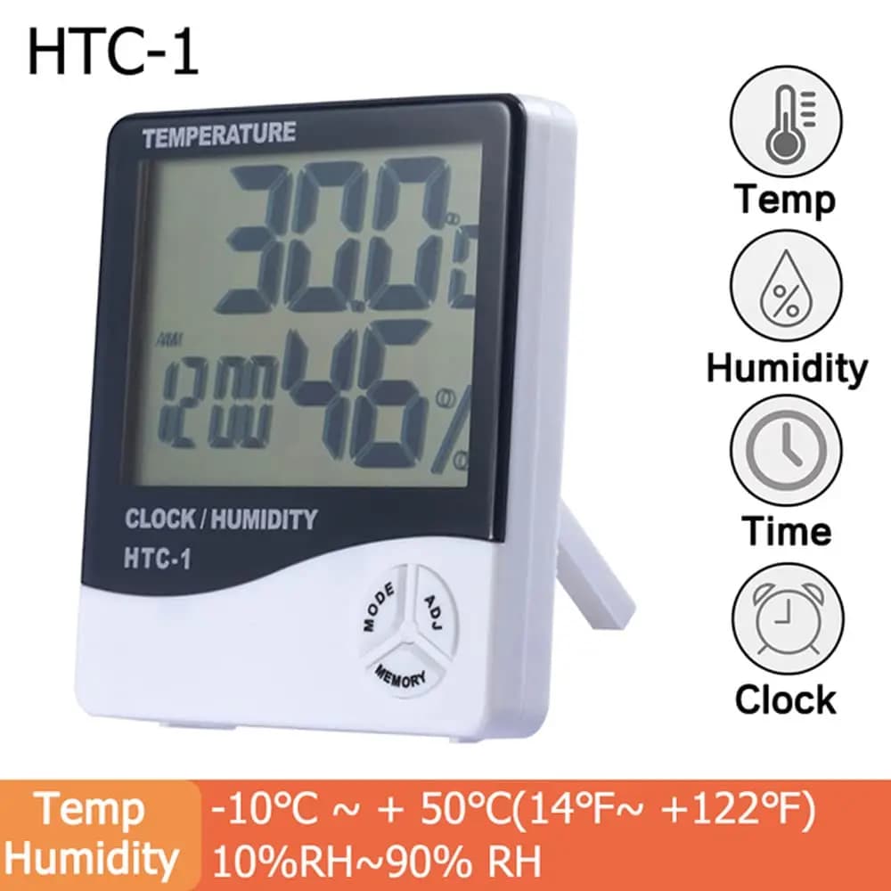 LCD Numérique Température Humidité Mètre HTC-2/HTC-1 Maison NikExtérieur Hygromètre Therye.com Stati