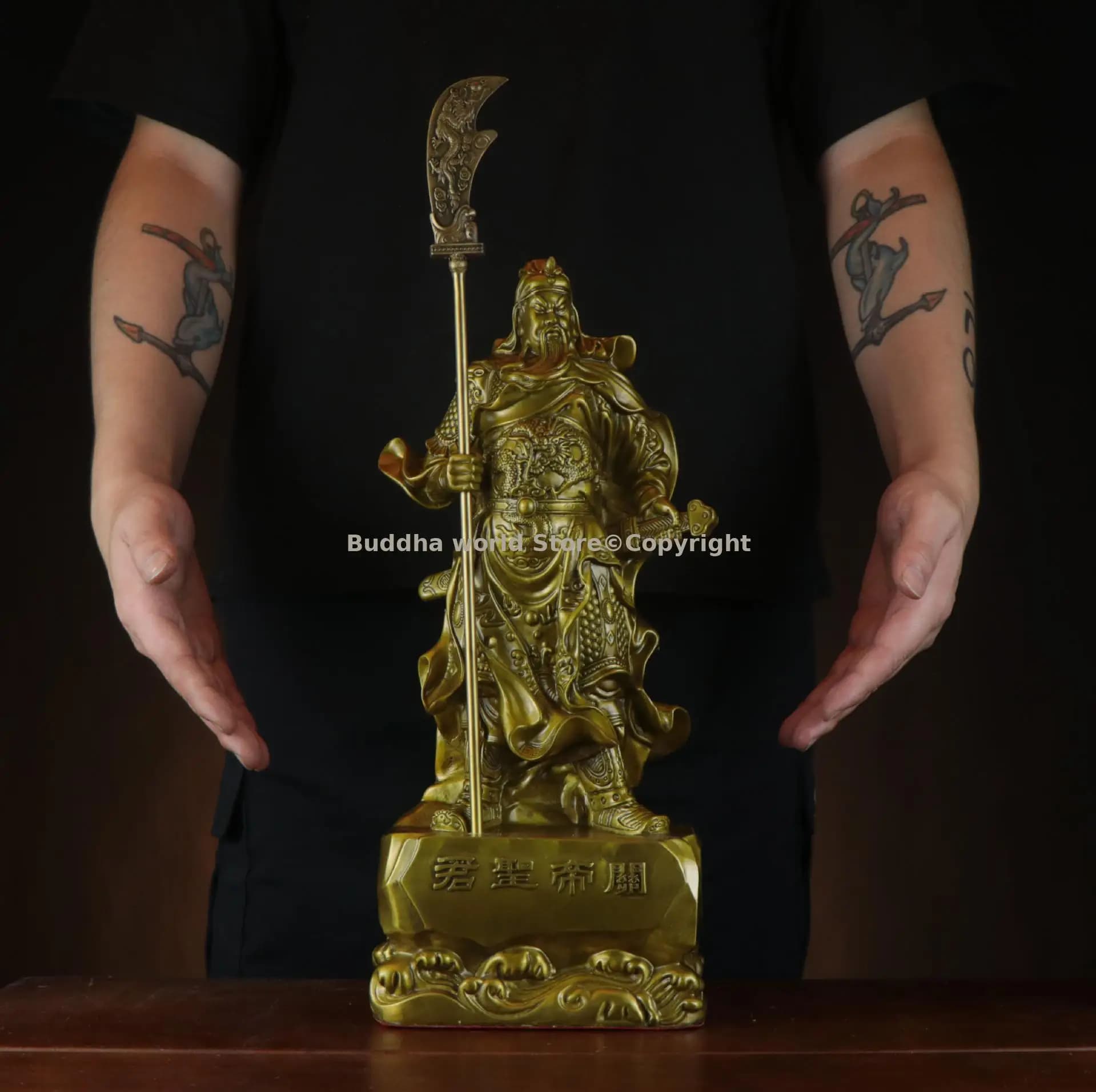 GUAN SHENG DI JUN GUAN GONG-Ornement en cuivre propice au bureau à domicile, Feng Shui, démon expuls
