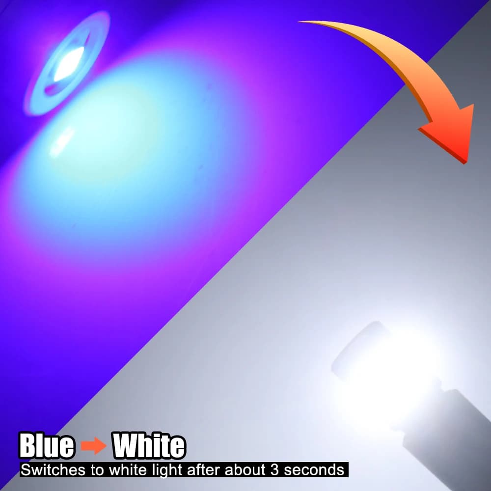 2X W5W T10 LED ampoule 194 168 voiture cale changement couleur tableau de bord lampe blanc/bleu/roug