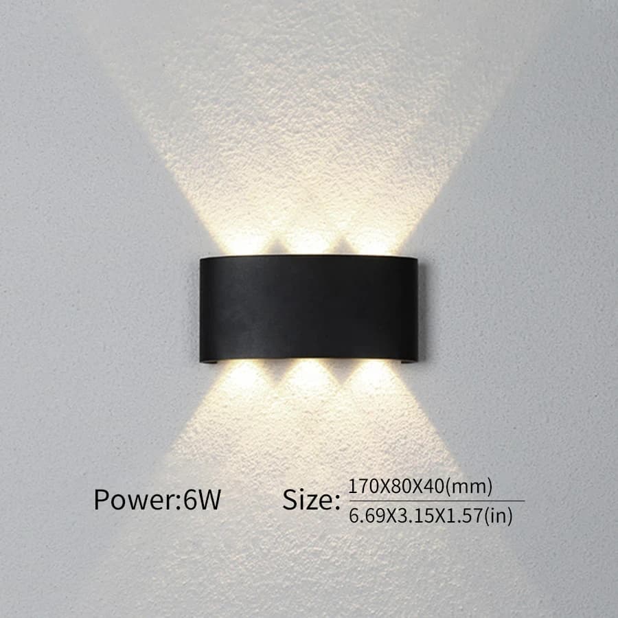 6W mur LED lumière extérieure étanche jardin clôture intérieure mode applique pour chambre chevet sa