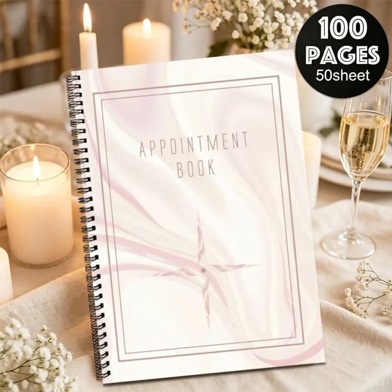 Agenda de rendez-vous A5, planificateur de rendez-vous pour coiffeur, organisateur d'horaire quotidi
