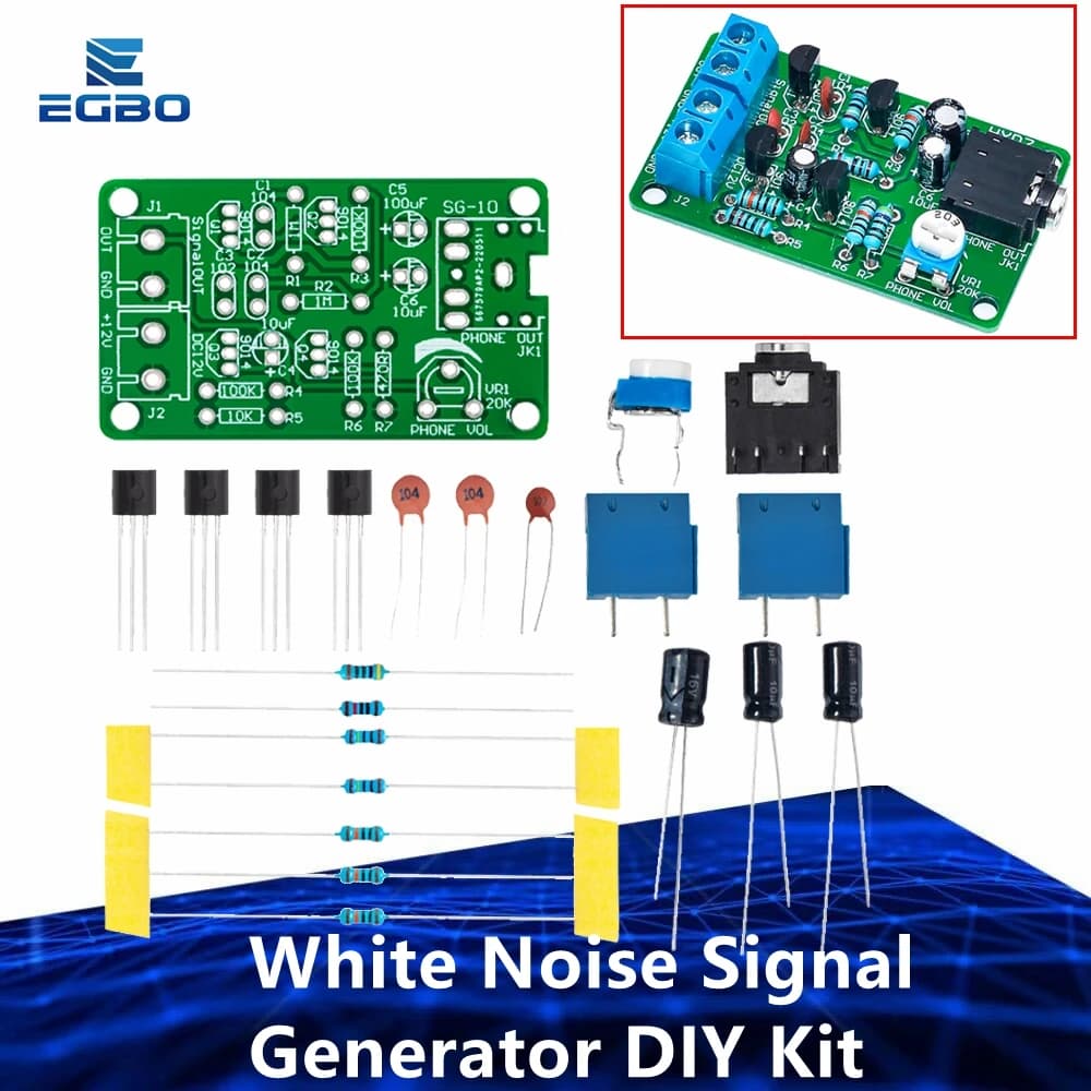 Générateur de Signal de Bruit Blanc, Kit Électronique de Bricolage, Sortie à 2 Canaux pour Thérapie