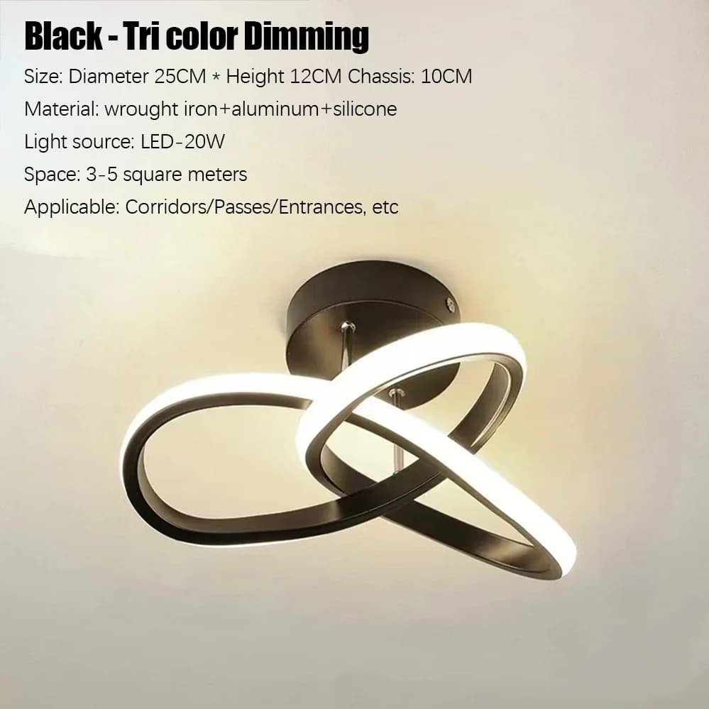 Plafond moderne à LEDs lumière couloir luminaire minimaliste ligne lampes allée entrée escalier coin
