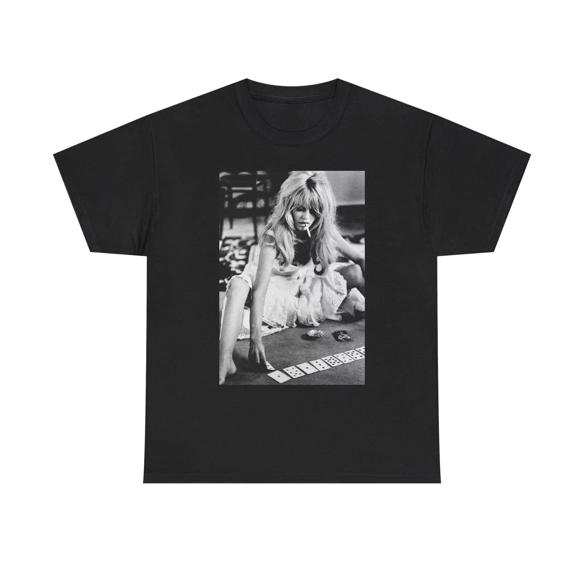 Vintage Rage Brigitte Bardot Play Card1 T-Shirt pour hommes femmes loisirs vêtements de sport T-shir