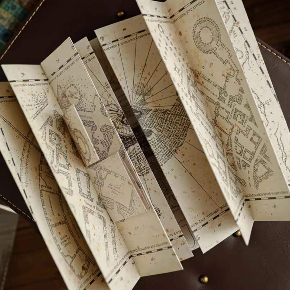 Véritable carte magique Harry Potter thème Poudlard édition complète haute définition cartes de Mara